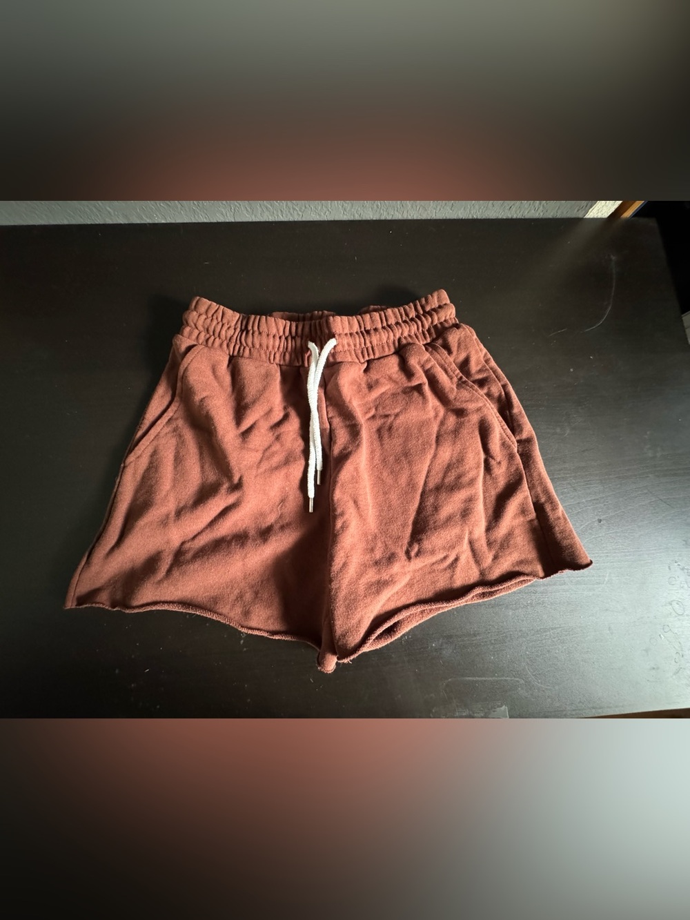 Light weight brown sweat shorts